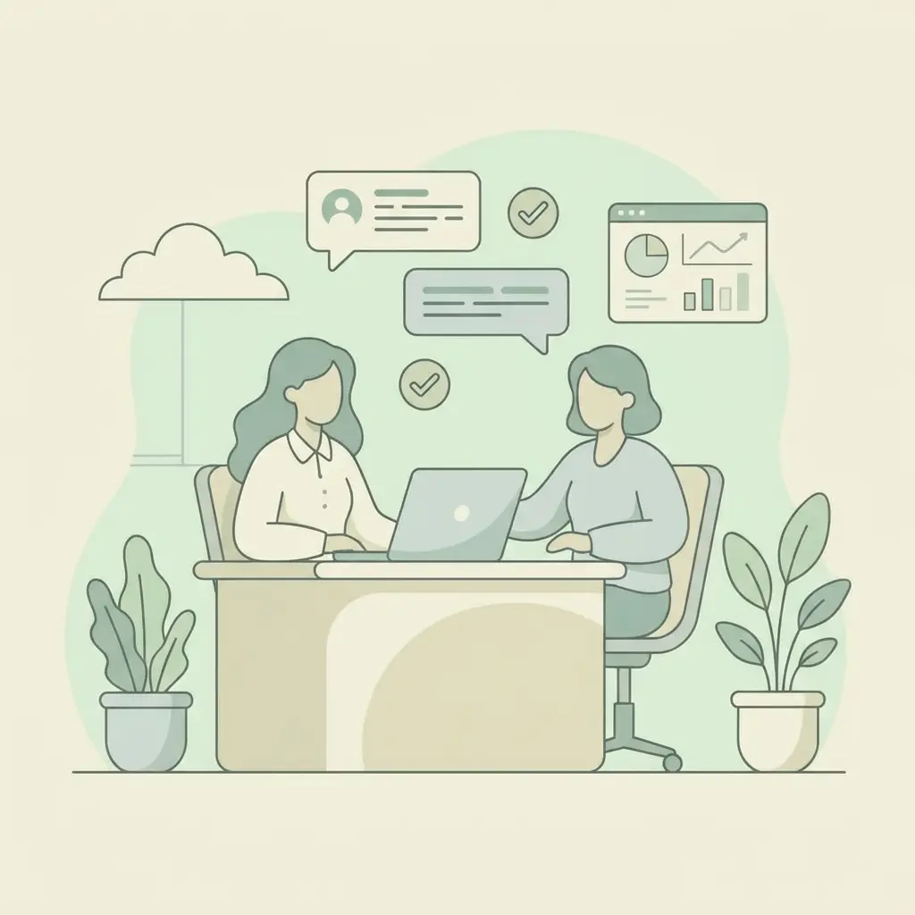 Two professionals collaborating … 202607301611