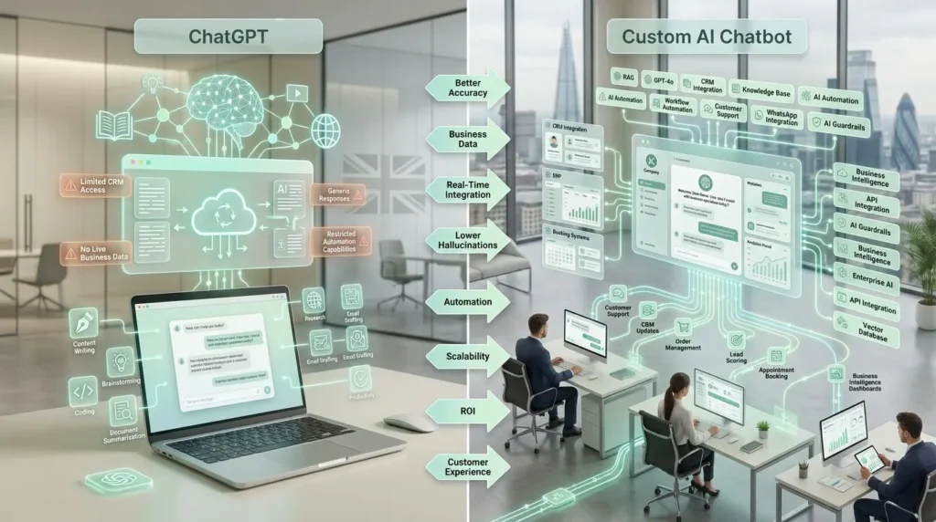 ChatGPT vs Custom AI Chatbot Which One Is Better