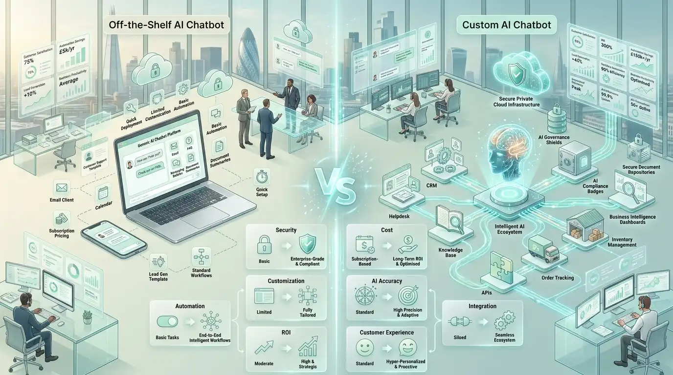 custom ai chatbot vs off the shelf tools